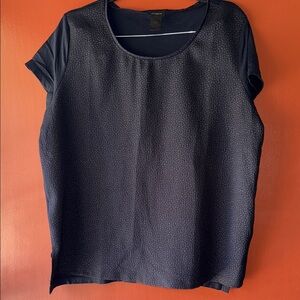 Ann Taylor Navy Blue Textured Women's Top